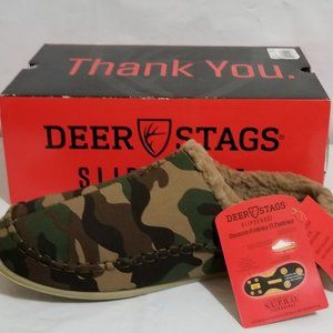 Deer Stags Nordic Camouflage Indoor/Outdoor Slippers Slipperooz 9M New with Tags